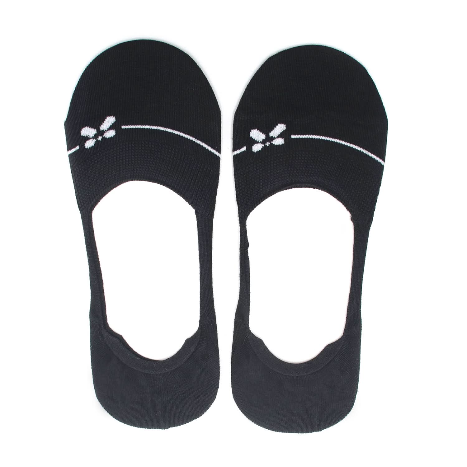Women's 2Pc Loafer Socks - Black, Women Socks Stocking & Gloves, Chase Value, Chase Value