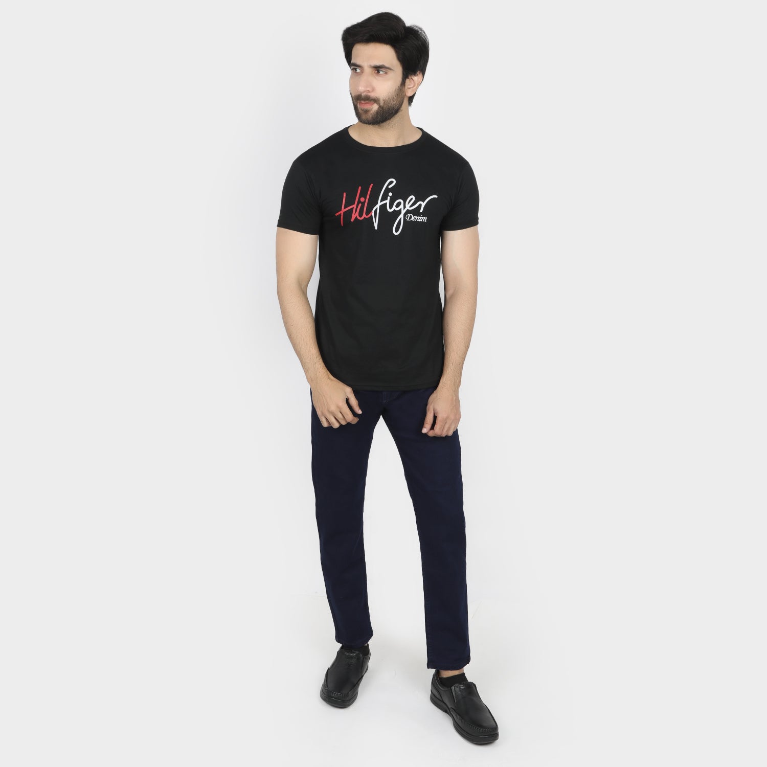 Men's Half Sleeves T-Shirt - Black, Men's T-Shirts & Polos, Chase Value, Chase Value