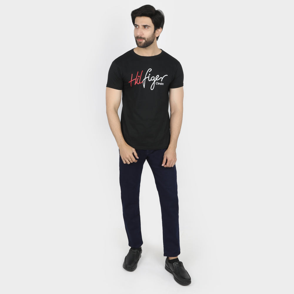 Men's Half Sleeves T-Shirt - Black, Men's T-Shirts & Polos, Chase Value, Chase Value