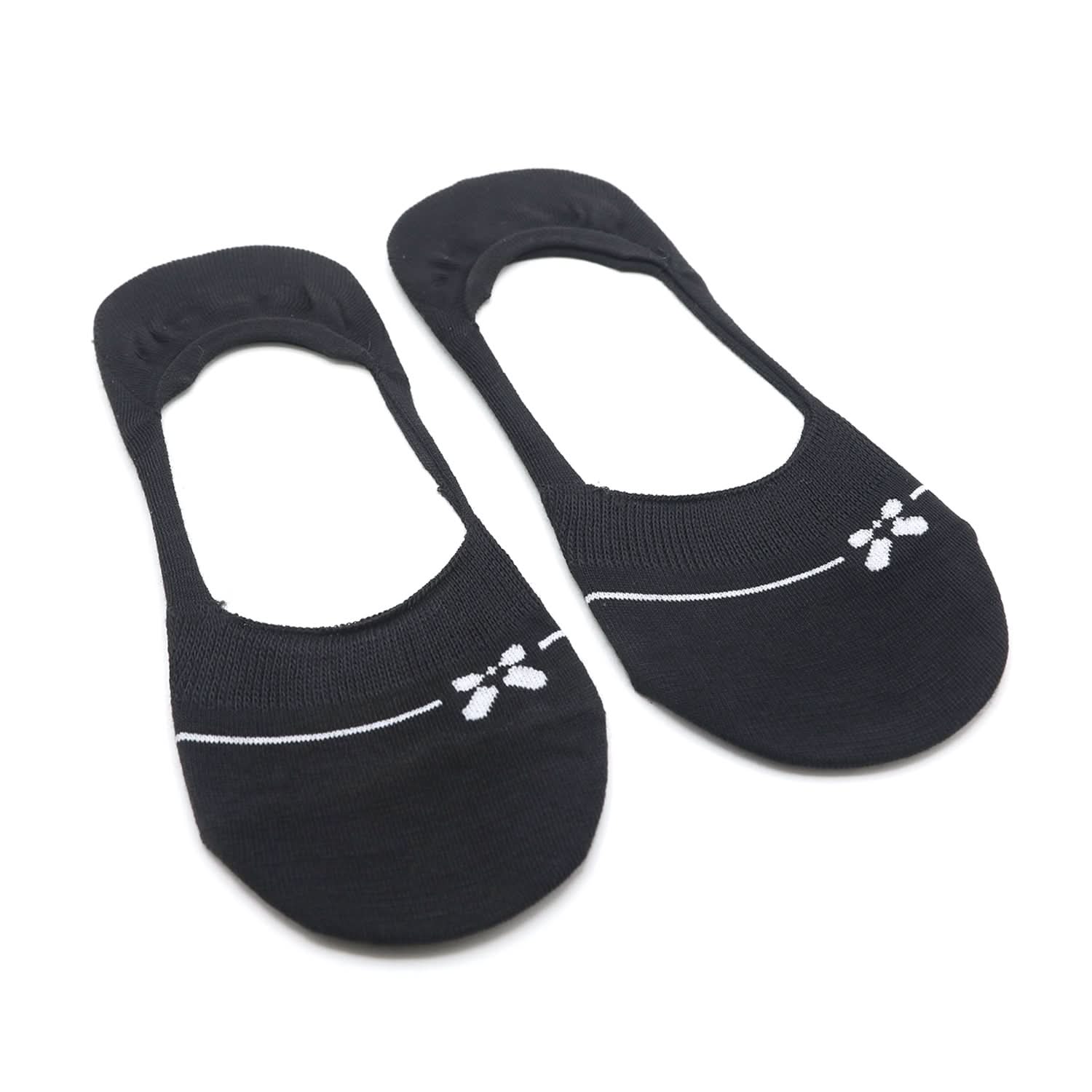 Women's 2Pc Loafer Socks - Black, Women Socks Stocking & Gloves, Chase Value, Chase Value