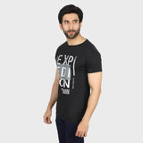 Men's Half Sleeves T-Shirt - Black, Men's T-Shirts & Polos, Chase Value, Chase Value