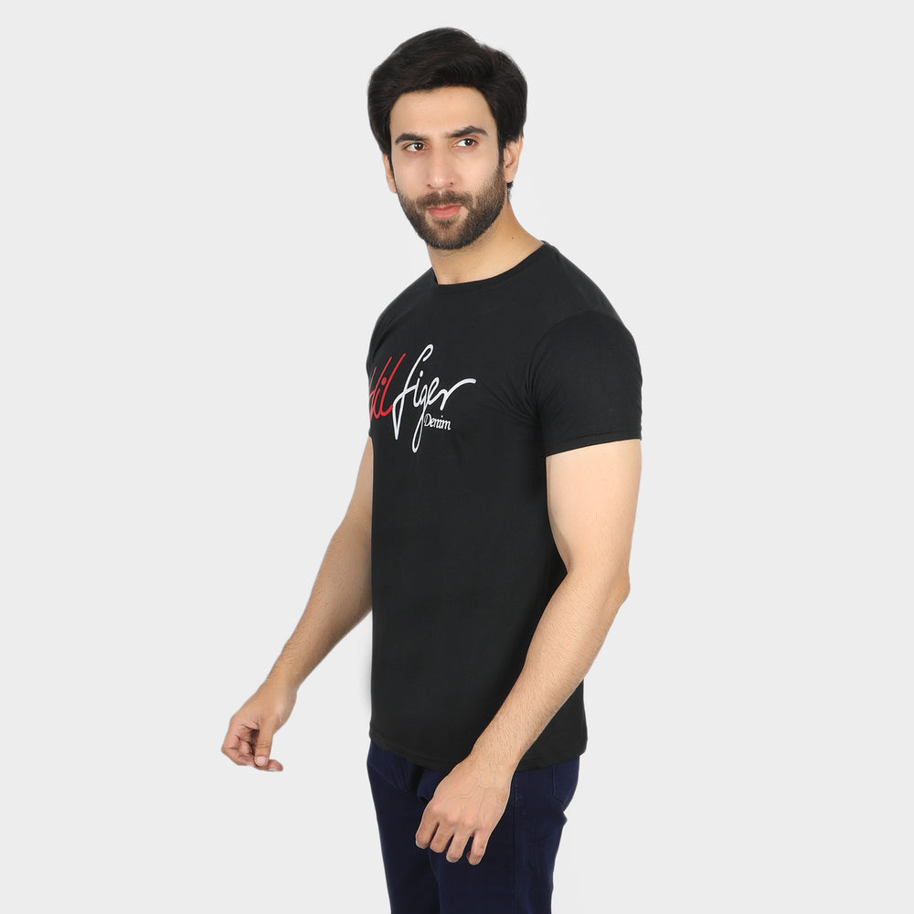 Men's Half Sleeves T-Shirt - Black, Men's T-Shirts & Polos, Chase Value, Chase Value