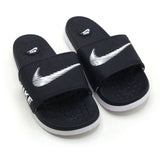 Synthetic Slip On Flat Nike 22 Slider - Black, Men's Slippers, Chase Value, Chase Value