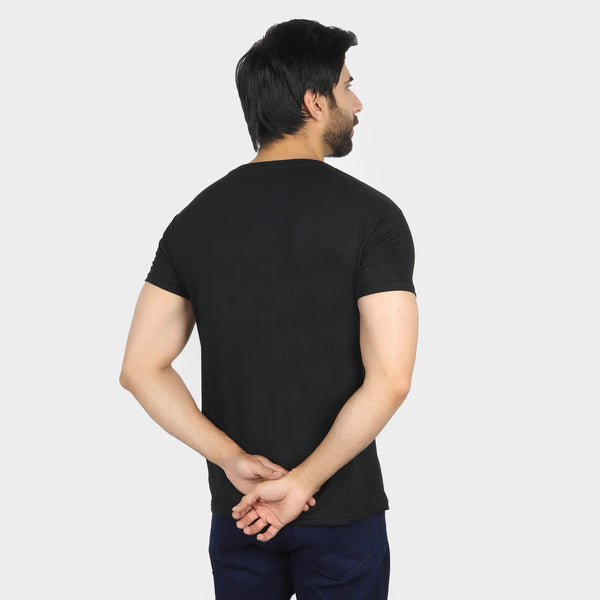 Men's Half Sleeves T-Shirt - Black