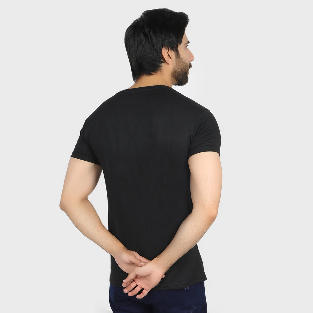 Men's Half Sleeves T-Shirt - Black, Men's T-Shirts & Polos, Chase Value, Chase Value