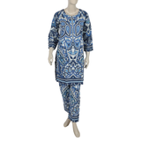 Women's Digital Printed Khaddar 2pcs Suit - Blue, Women Shalwar Suits, Chase Value, Chase Value