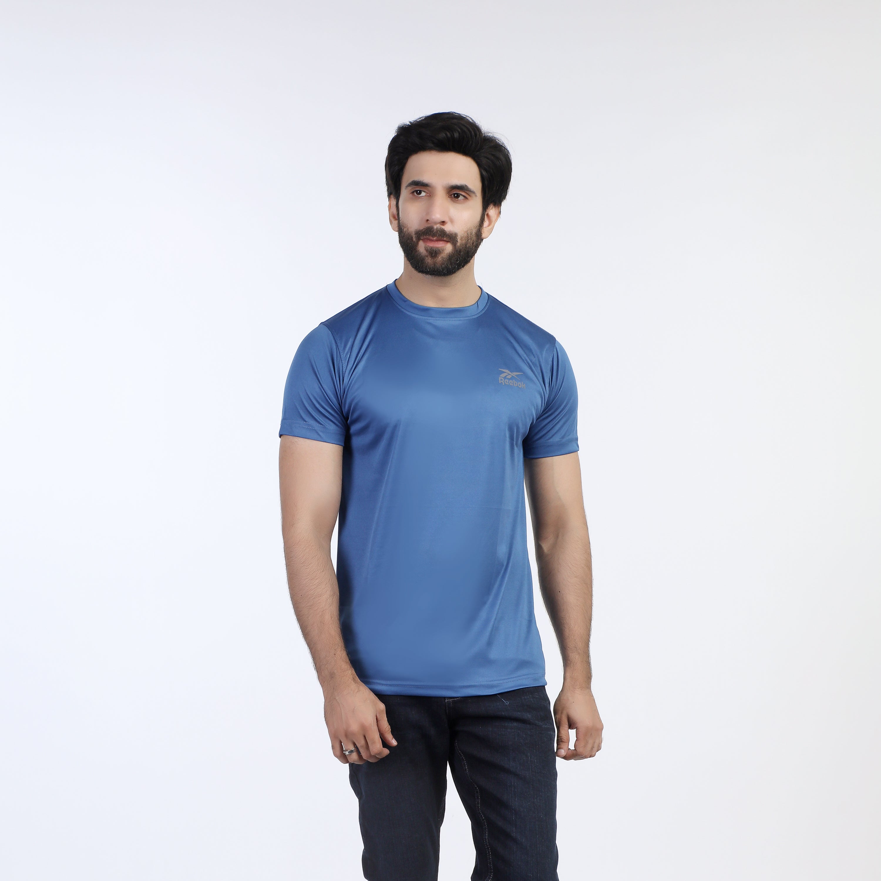 Men's Plain Half Sleeves Round Neck T-Shirt - Blue, Men's T-Shirts & Polos, Chase Value, Chase Value