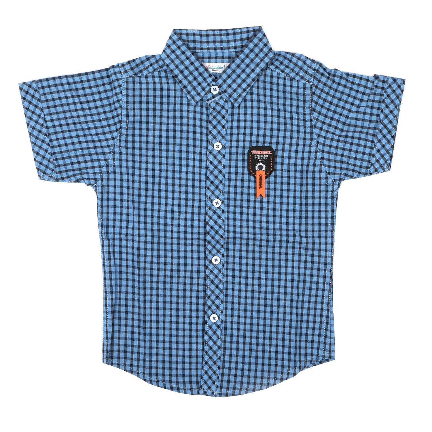 Boys Half Sleeves Causal Shirt - Blue, Boys Shirts, Chase Value, Chase Value