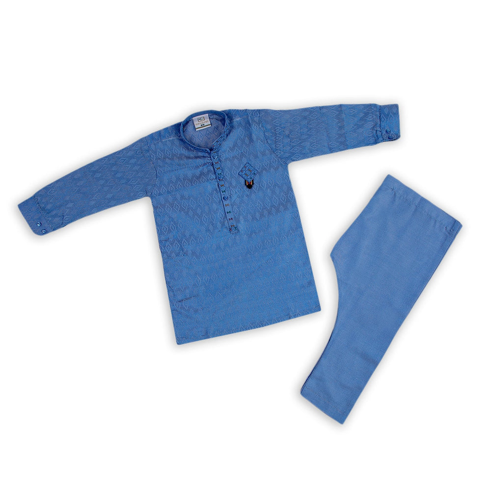Boys Embroidered Shalwar Suit - Blue, Boys Shalwar Kameez, Chase Value, Chase Value