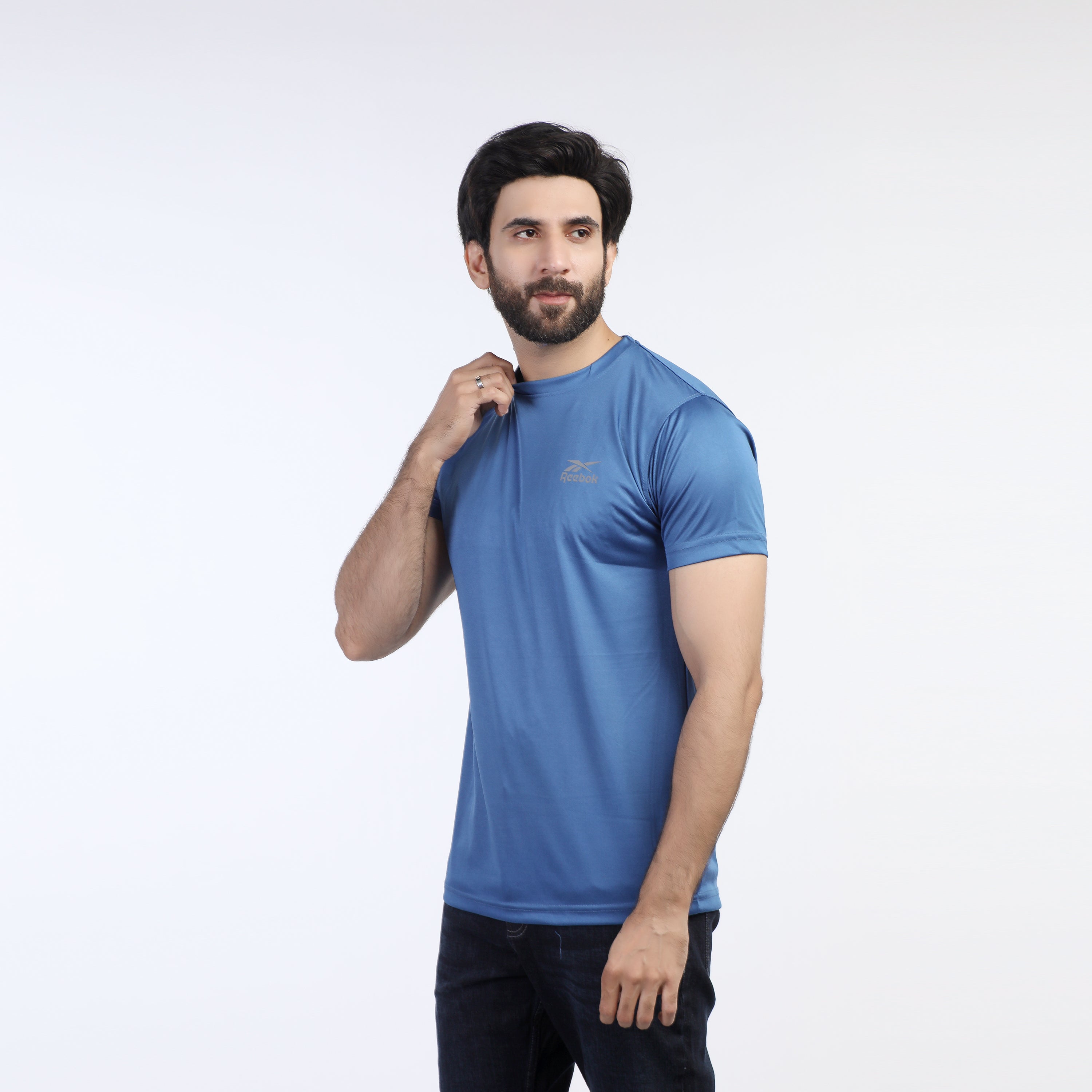 Men's Plain Half Sleeves Round Neck T-Shirt - Blue, Men's T-Shirts & Polos, Chase Value, Chase Value