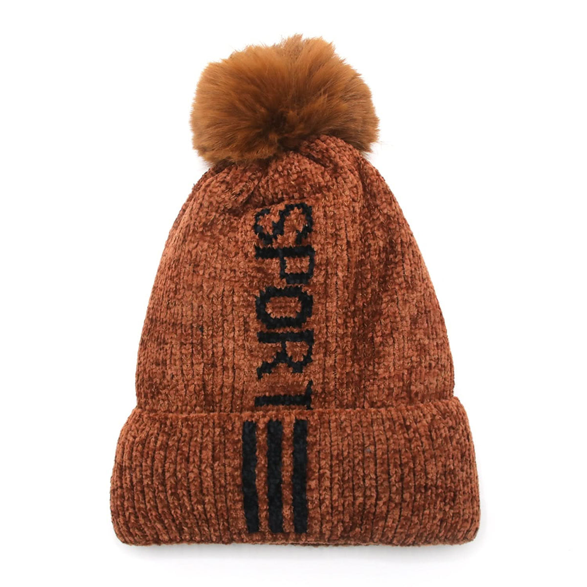 Women's Woolen Cap - Brown, Women's Cap & Other Accessories, Chase Value, Chase Value