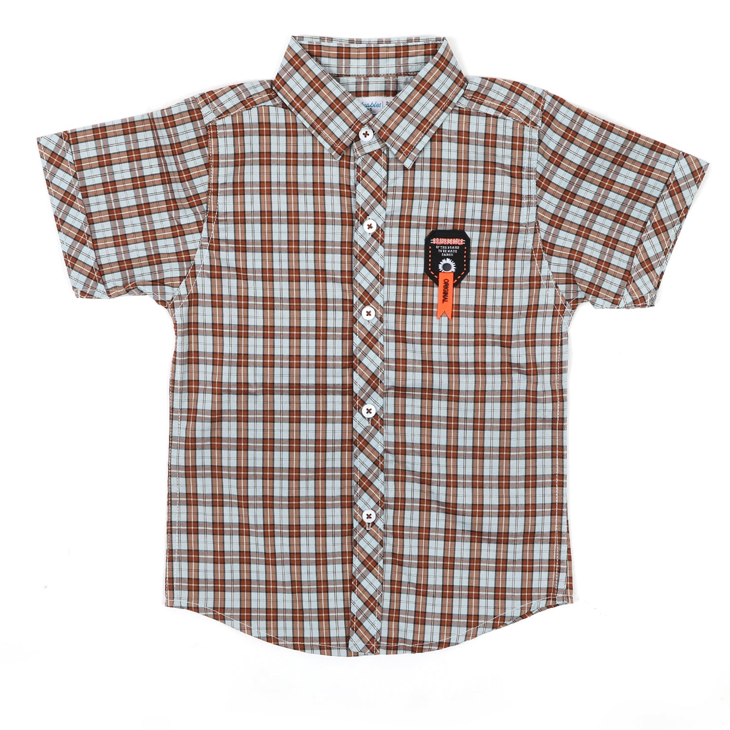 Boys Half Sleeves Causal Shirt - Brown, Boys Shirts, Chase Value, Chase Value