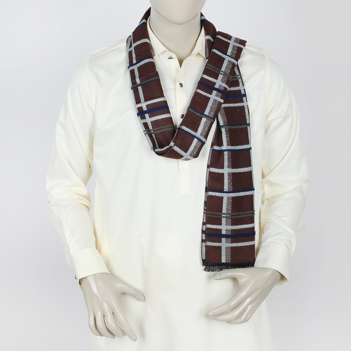 Men's Muffler - Brown, Men's Shawls & Mufflers, Chase Value, Chase Value