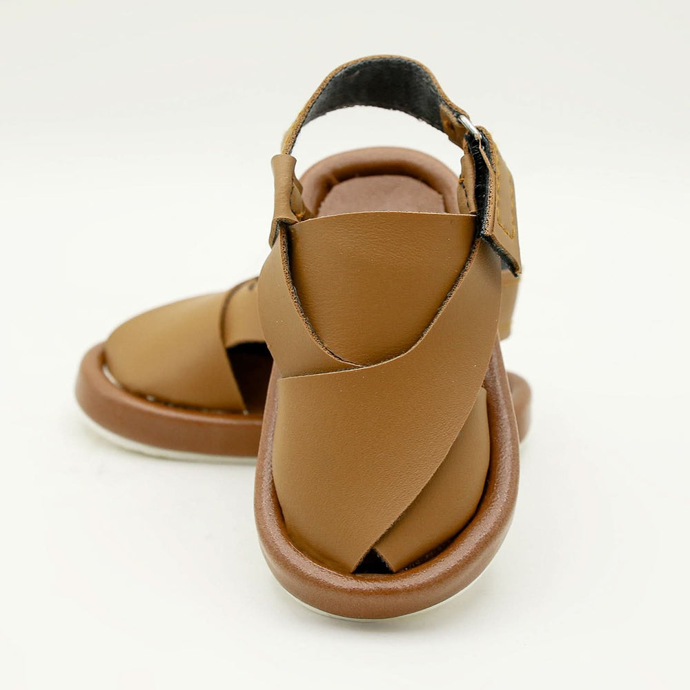 Newborn Fancy Peshawari Sandal - Brown, Newborn Caps, Shoes & Socks, Chase Value, Chase Value