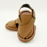 Newborn Fancy Peshawari Sandal - Brown, Newborn Caps, Shoes & Socks, Chase Value, Chase Value