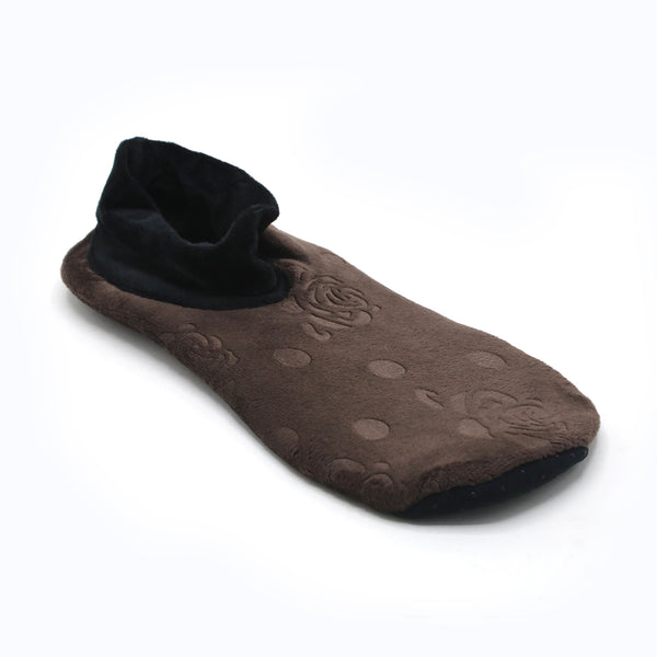 Women's Velvet Boot Socks - Brown