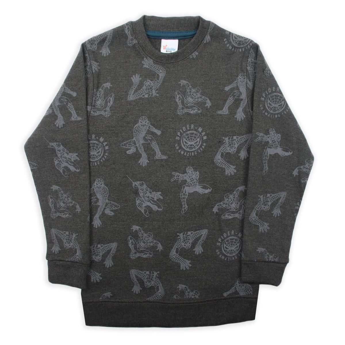 Boys Full Sleeves SweatShirt - Charcoal, Boys Hoodies & Sweat Shirts, Chase Value, Chase Value