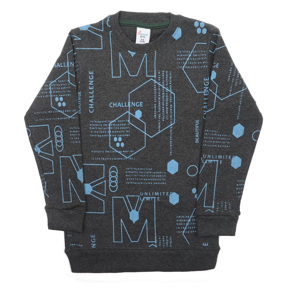 Boys Full Sleeves SweatShirt - Charcoal, Boys Hoodies & Sweat Shirts, Chase Value, Chase Value