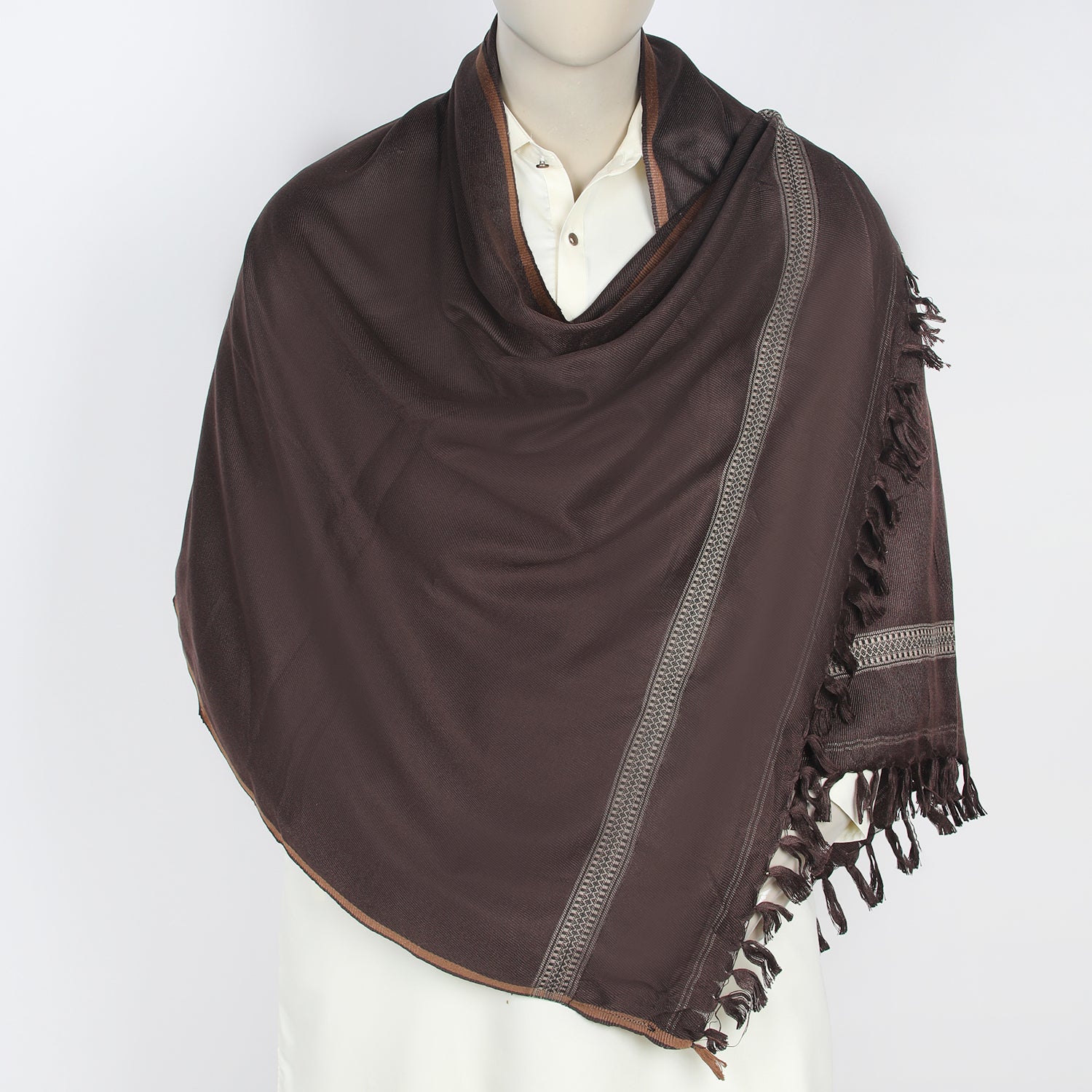 Men's Shawl - Coffee, Men's Shawls & Mufflers, Chase Value, Chase Value