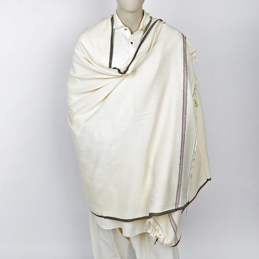 Men's Shawl - Cream