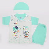 Newborn Boys Half Sleeves Suit - Cyan, Newborn Boys Sets & Suits, Chase Value, Chase Value