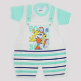 Newborn Boys Half Sleeves Romper - Cyan, Newborn Boys Rompers, Chase Value, Chase Value