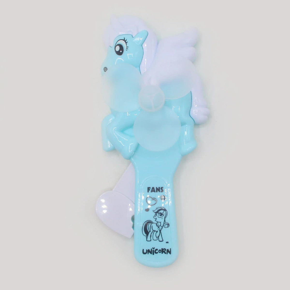 Hand Fan Unicorn - Cyan, Musical Toys, Chase Value, Chase Value