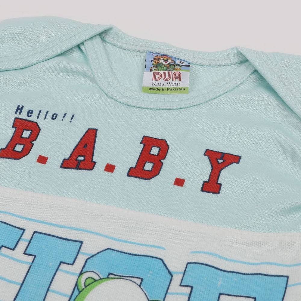 Newborn Boys Half Sleeves Suit - Cyan, Newborn Boys Sets & Suits, Chase Value, Chase Value