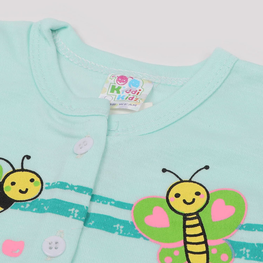 Newborn Girls Half Sleeves Suit - Cyan, Newborn Girls Sets & Suits, Chase Value, Chase Value