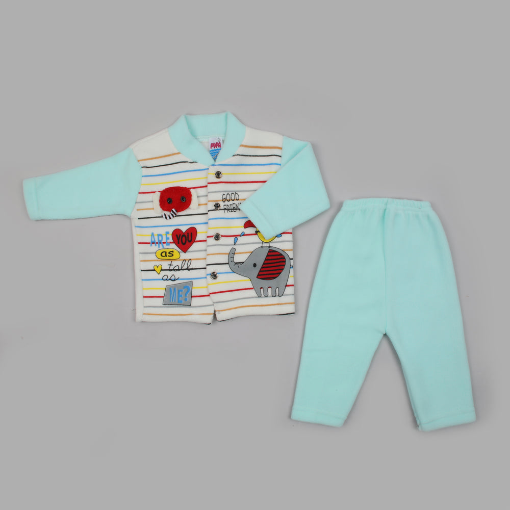 Newborn Boys Full Sleeves Suit - Cyan, Newborn Boys Sets & Suits, Chase Value, Chase Value