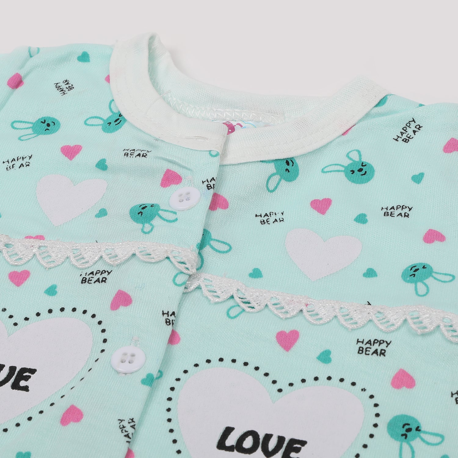 Newborn Girls Half Sleeves Suit - Cyan, Newborn Girls Sets & Suits, Chase Value, Chase Value