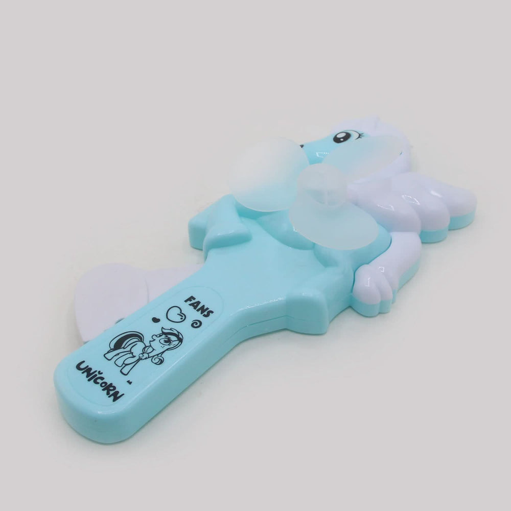 Hand Fan Unicorn - Cyan, Musical Toys, Chase Value, Chase Value