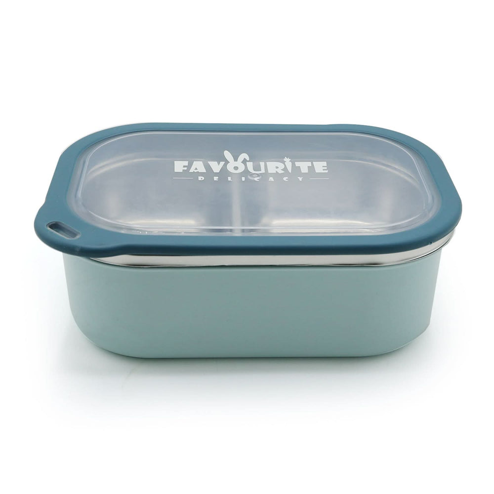 Lunch Box With Spoon - Cyan, Tiffin Boxes & Bottles, Chase Value, Chase Value