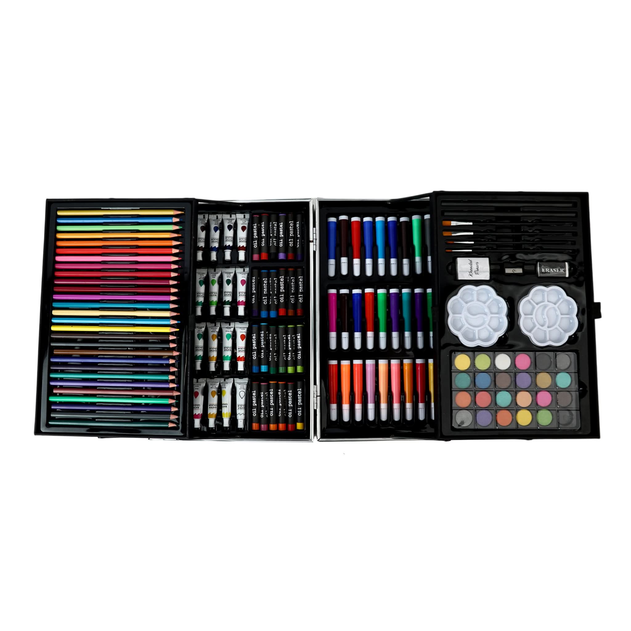 Colour Kit 145Pcs (Metal Case) – Professional Art Set for Kids, Coloring Tools, Chase Value, Chase Value