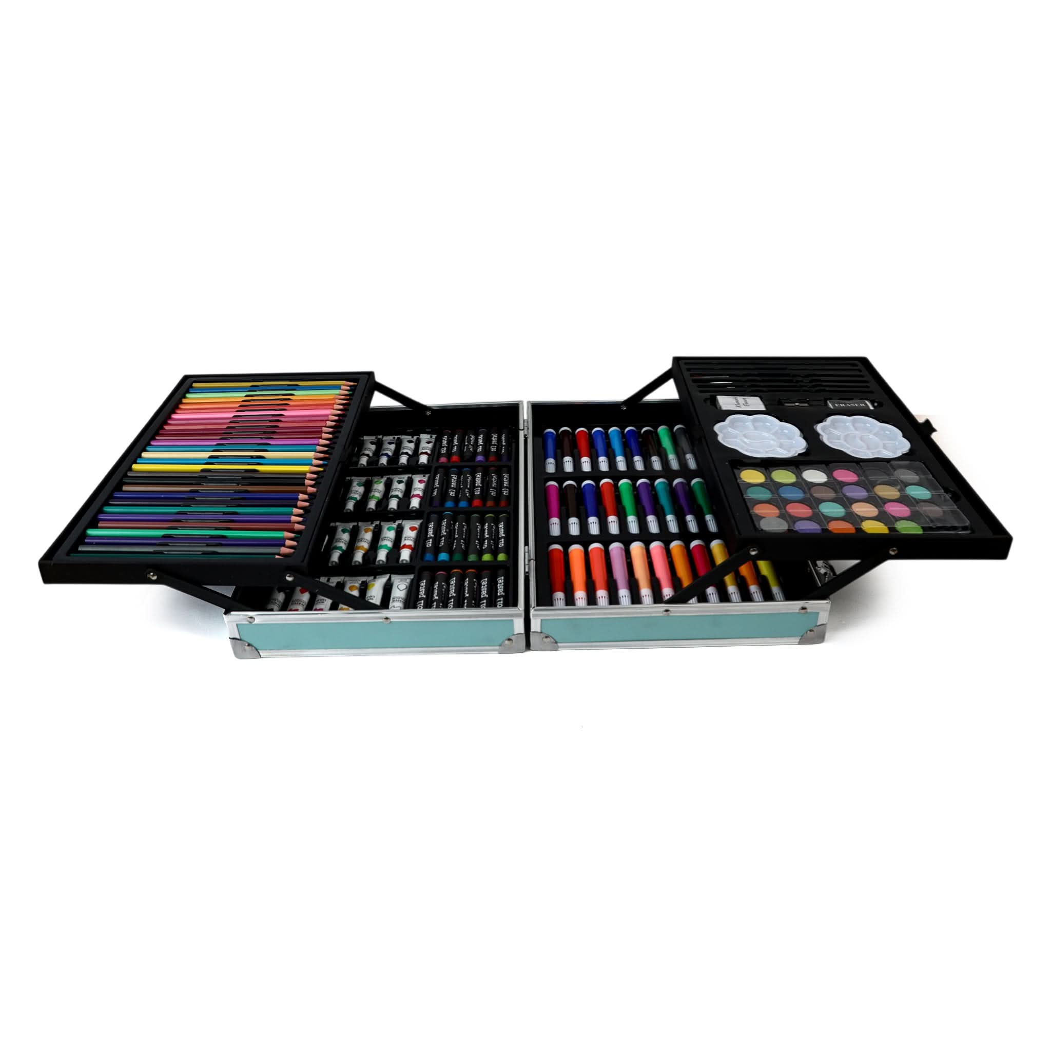 Colour Kit 145Pcs (Metal Case) – Professional Art Set for Kids, Coloring Tools, Chase Value, Chase Value