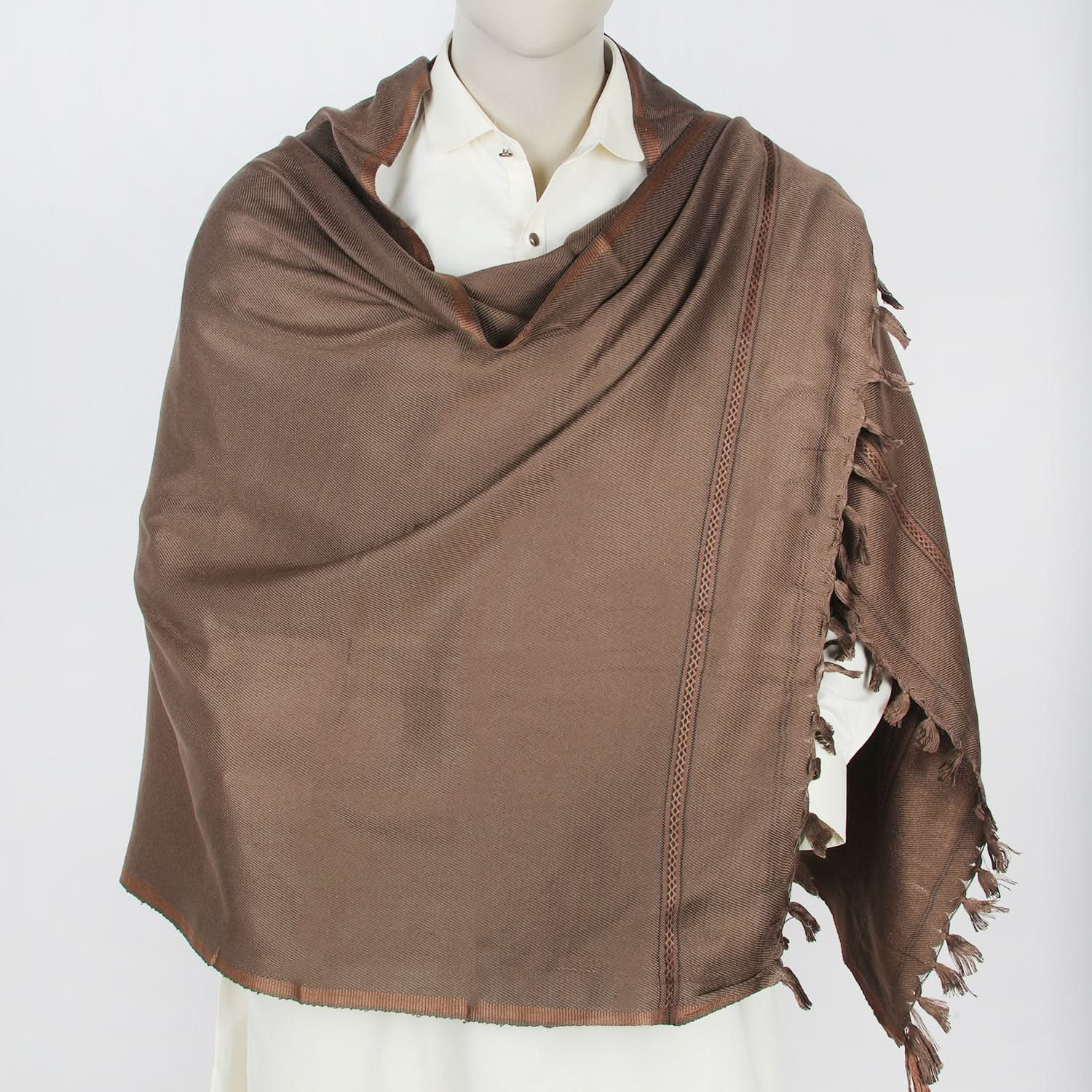 Men's Shawl - Dark Brown, Men's Shawls & Mufflers, Chase Value, Chase Value