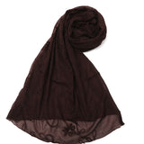 Women's Chiffon Emboridered Dupatta - Dark Brown, Women Dupatta, Chase Value, Chase Value