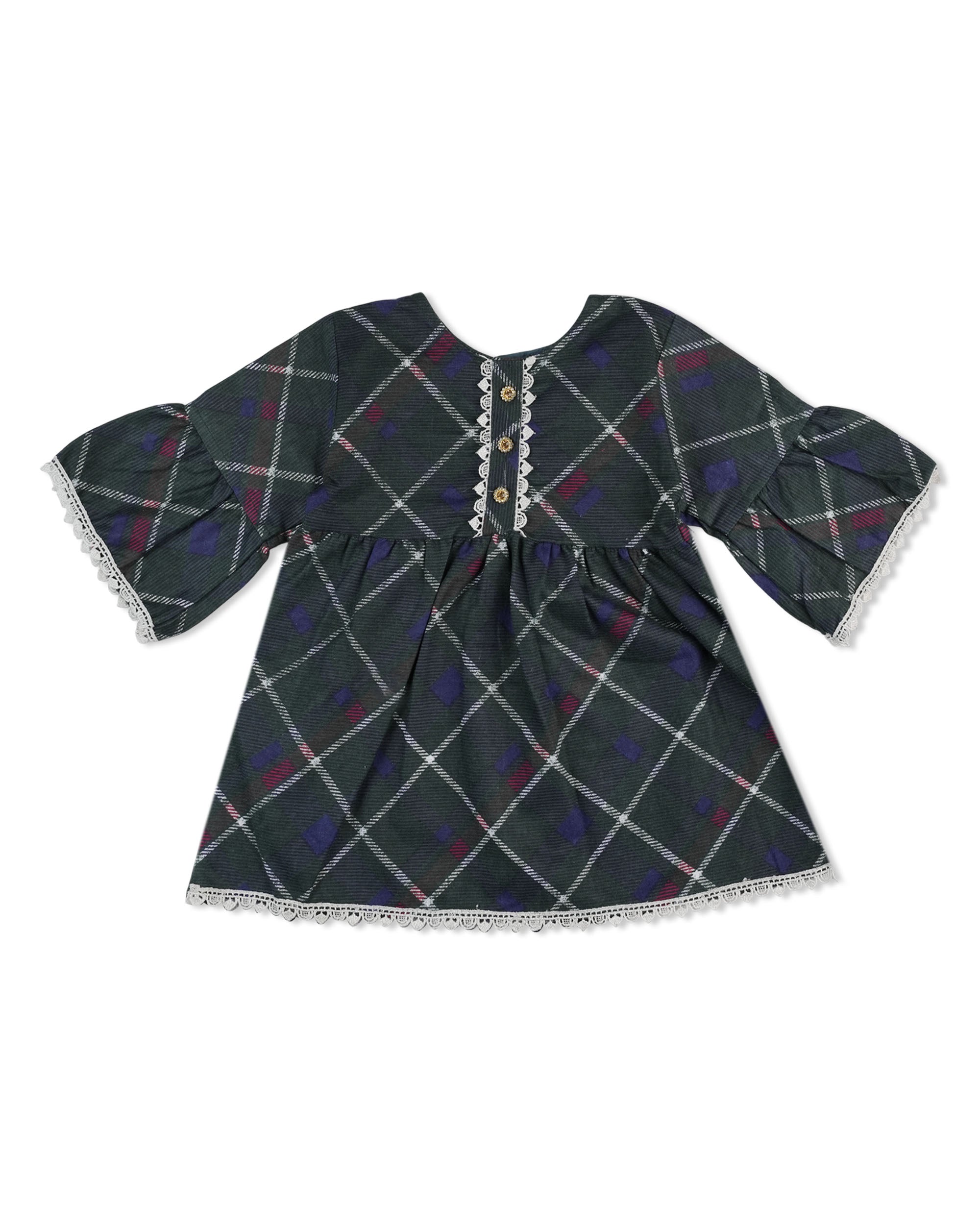 Girls Frock - Dark Green, Girls Frocks, Chase Value, Chase Value