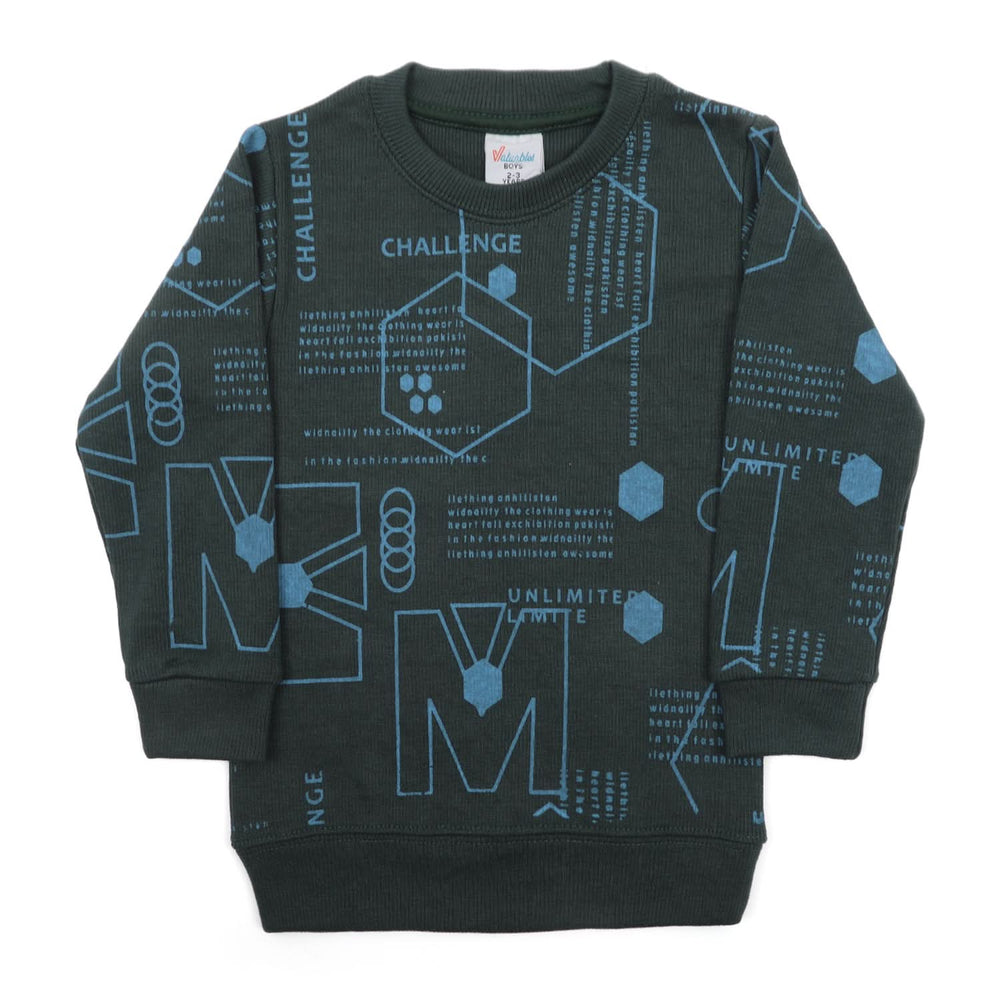Boys Full Sleeves SweatShirt - Dark Green, Boys Hoodies & Sweat Shirts, Chase Value, Chase Value