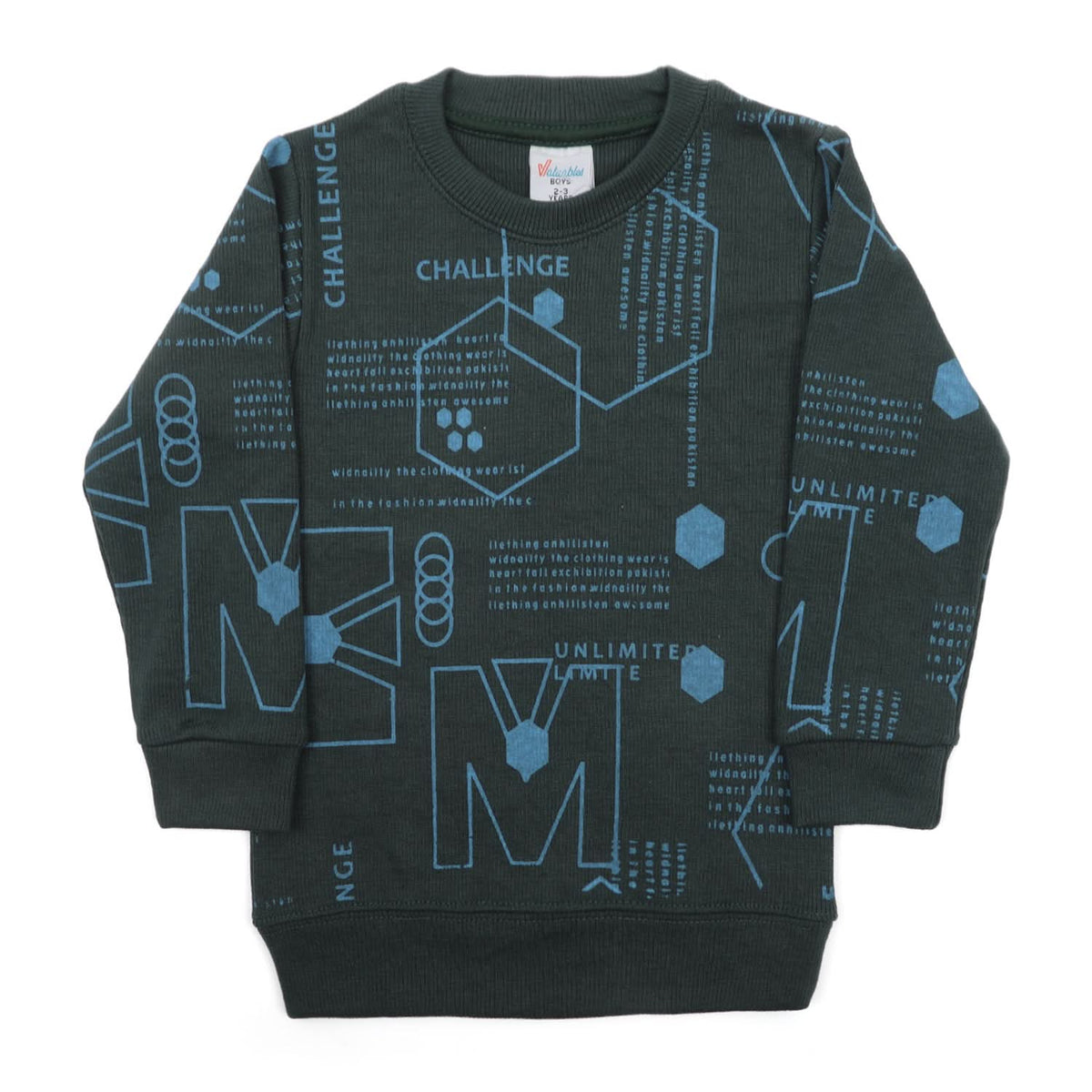 Boys Full Sleeves SweatShirt - Dark Green, Boys Hoodies & Sweat Shirts, Chase Value, Chase Value
