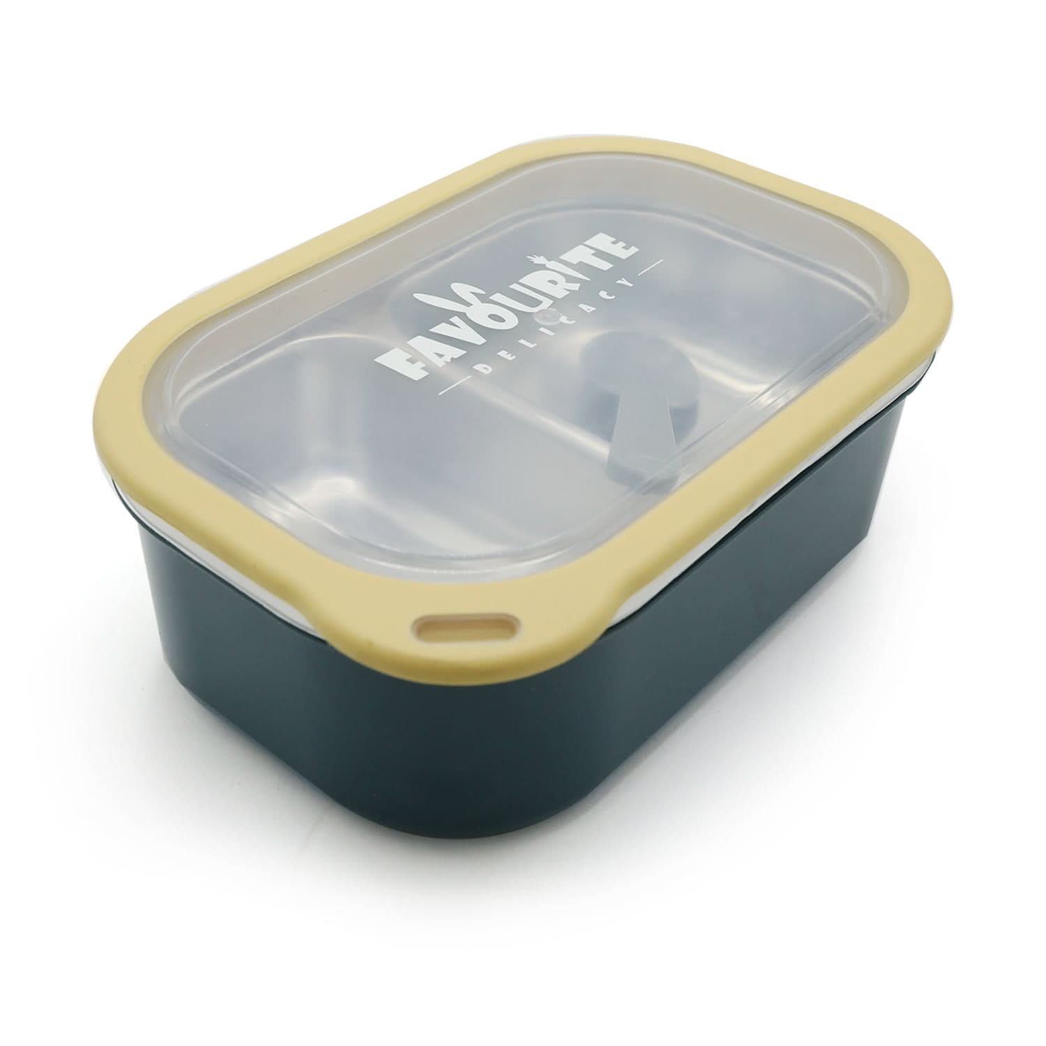 Lunch Box With Spoon - Dark Green, Tiffin Boxes & Bottles, Chase Value, Chase Value