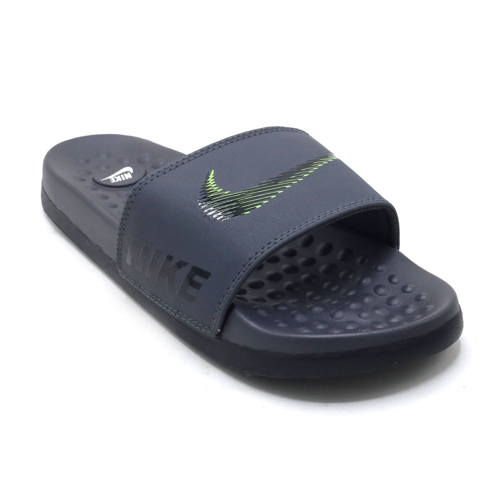 Synthetic Slip On Flat Nike 22 Slider - Dark Grey, Men's Slippers, Chase Value, Chase Value