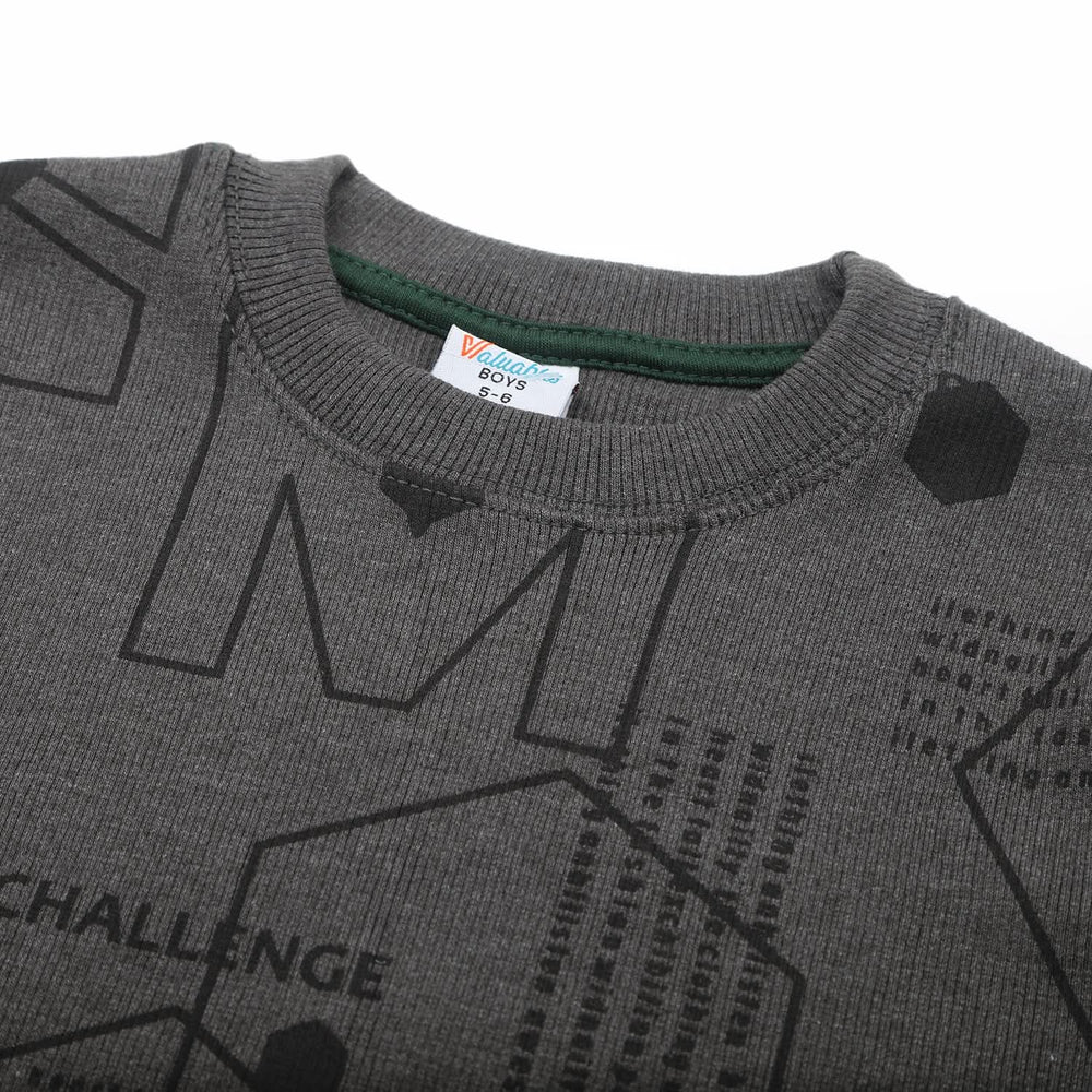 Boys Full Sleeves SweatShirt - Dark Grey, Boys Hoodies & Sweat Shirts, Chase Value, Chase Value