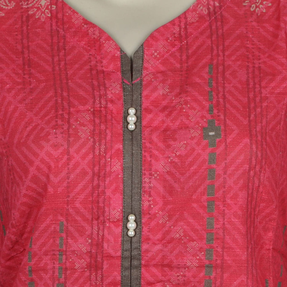 Women's Digital Printed Khaddar 2pcs Suit - Dark Pink, Women Shalwar Suits, Chase Value, Chase Value