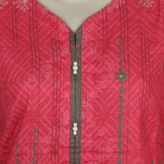 Women's Digital Printed Khaddar 2pcs Suit - Dark Pink