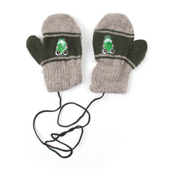 Newborn Woolen Gloves - Dark Green