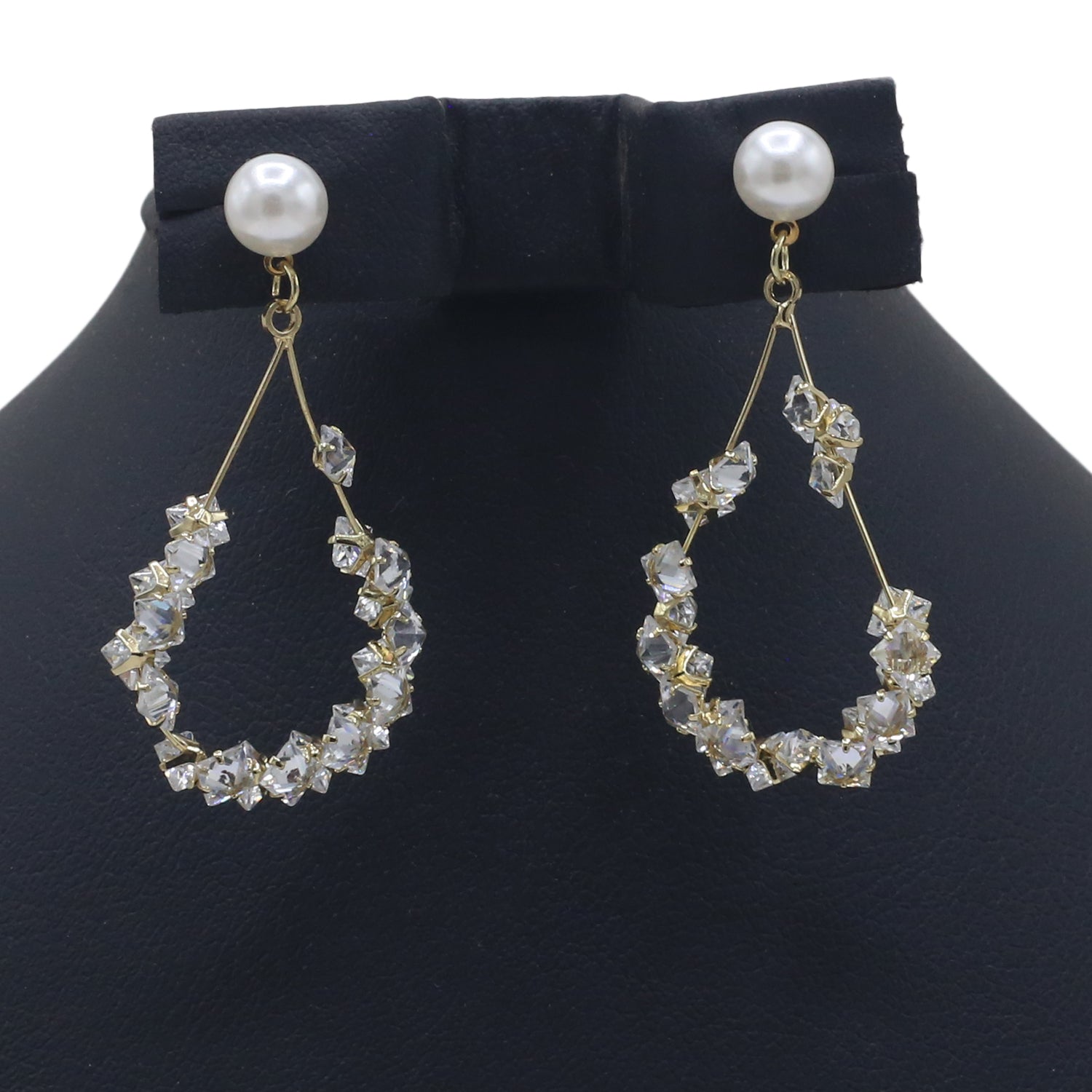 Women's Stone Earing - Golden, Women Earrings & Tops, Chase Value, Chase Value