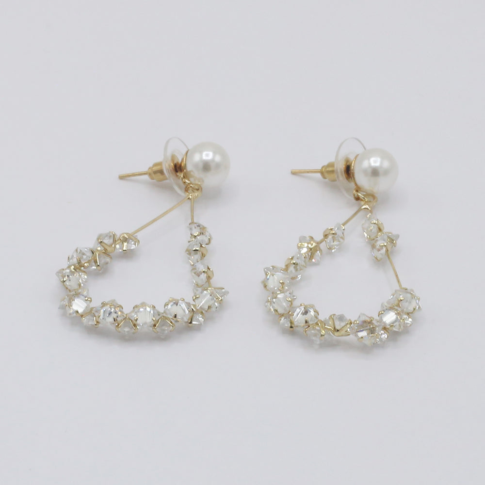 Women's Stone Earing - Golden, Women Earrings & Tops, Chase Value, Chase Value