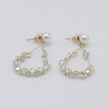 Women's Stone Earing - Golden, Women Earrings & Tops, Chase Value, Chase Value