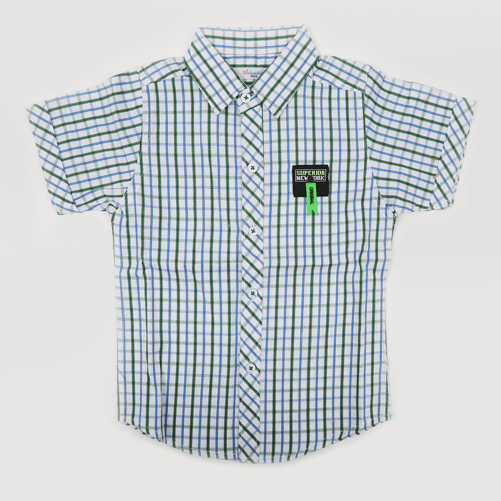 Boys Half Sleeves Causal Shirt - Green, Boys Shirts, Chase Value, Chase Value